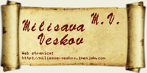 Milisava Veskov vizit kartica